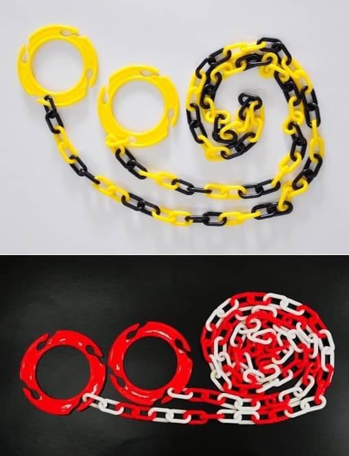塑膠鍊條+塑膠套環x2